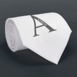 Gravata Monograma Personalizado e Tipo de Nome<br><div class="desc">Monograma Personalizado e Dif de Nome apresentam monograma personalizado e nome no estilo de fonte de serif clássico. Perfeito como presentes de dia de os pais para pais, presentes para padrinhos de casamento e para quaisquer ocasiões especiais.</div>