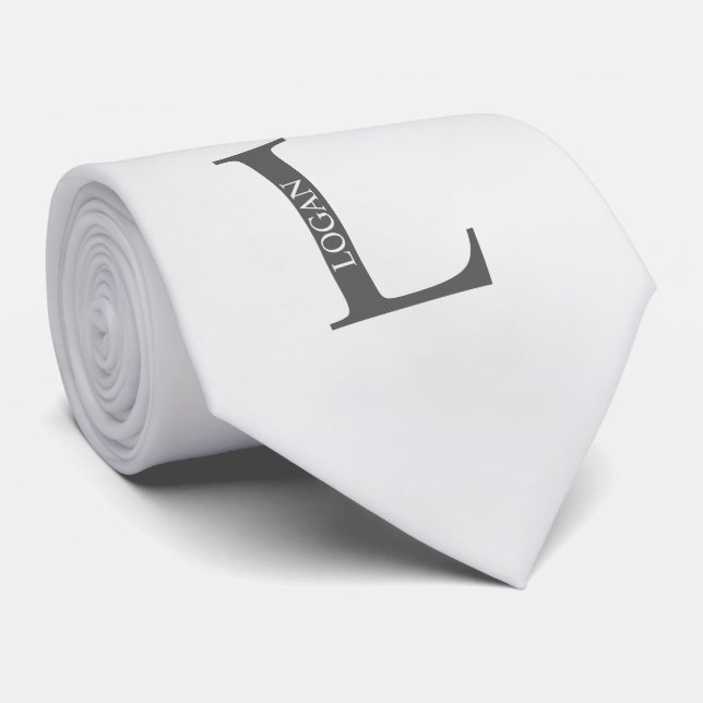 Gravata Monograma Personalizado e Tipo de Nome (Rolled)