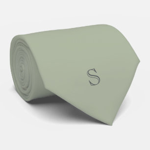 Gravata Monograma Personalizado Oliva Verde Preto