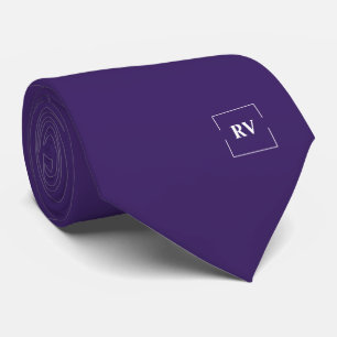 Gravata Monograma Roxo Moderno