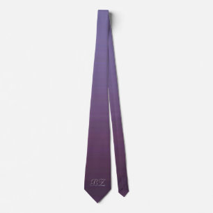 Gravata Monograma Sutil Mole Roxo Desvanecido