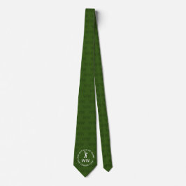 Gravata Monograma Verde Personalizado de GOLF