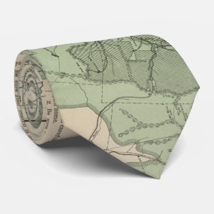 Gravata Montanhas brancas New Hampshire Mapa do vintage