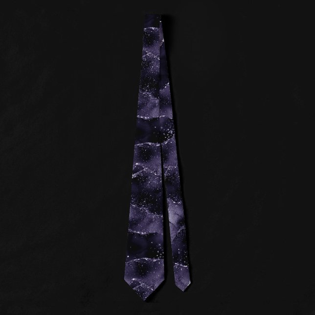 Gravata Moody Agate | Midnight Indigo Profundo Glam (Criador carregado)