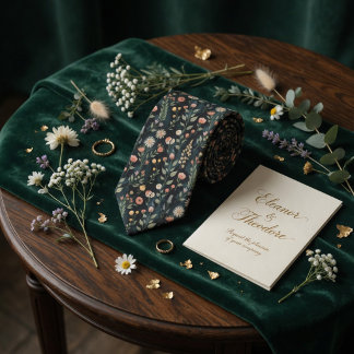 Gravata Moody Dark Botanical Wildflower Meadow Floral