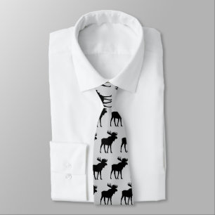 Gravata Moose Padrão Silhouette Rustic