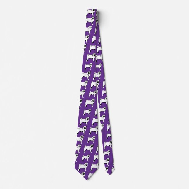 Gravata Mops Pug (Frente)