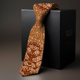 Gravata Morango-de-Morango Queimado, Vitoriano-Era Floral,