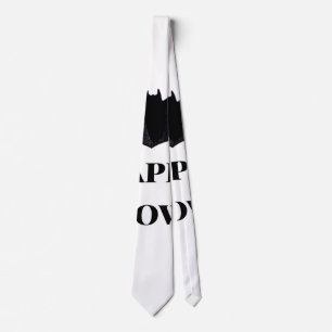 Gravata Morcego preto feliz Halloween adicionar texto nome