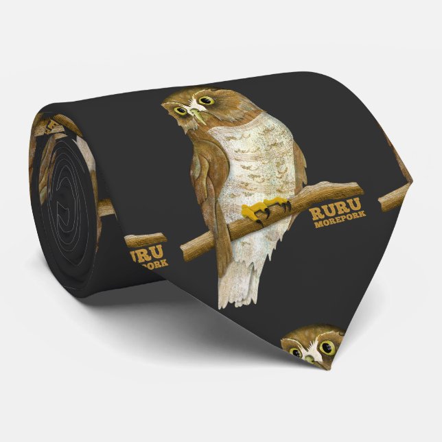 Gravata Morepork Ruru New Zeland Bird (Rolled)