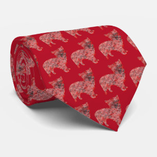 Gravata Morkie Terrier Christmas Dog Silhouette Red Neck