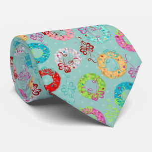 Gravata Mortes por Retro - Natal Teal
