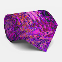 Mosaico Abstrato Rosa e Roxo Ondulado Retro