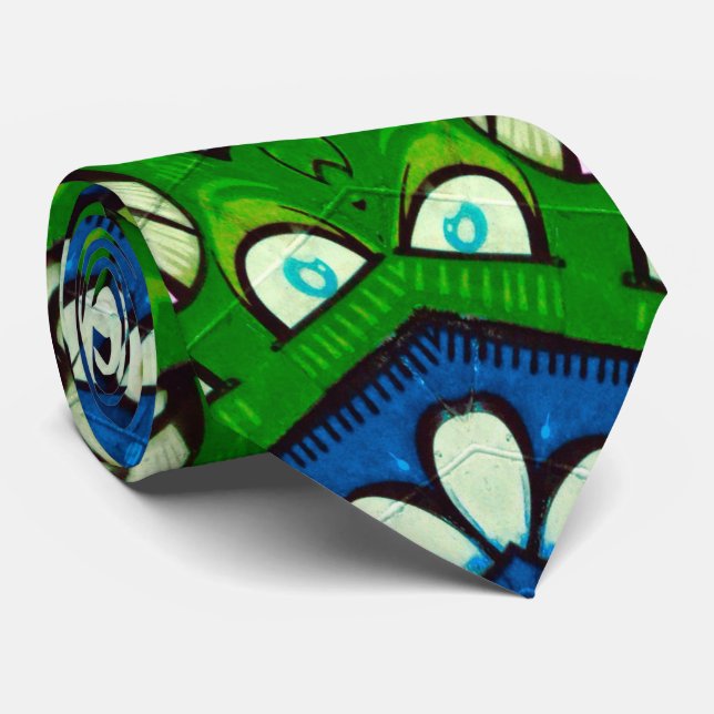 Gravata Mosaico Blue Hippie Boho Mandala (Rolled)