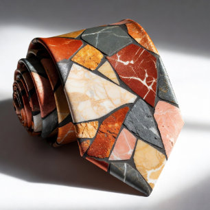 Gravata Mosaico de Pedra de Mármore e Terracota Modernos e