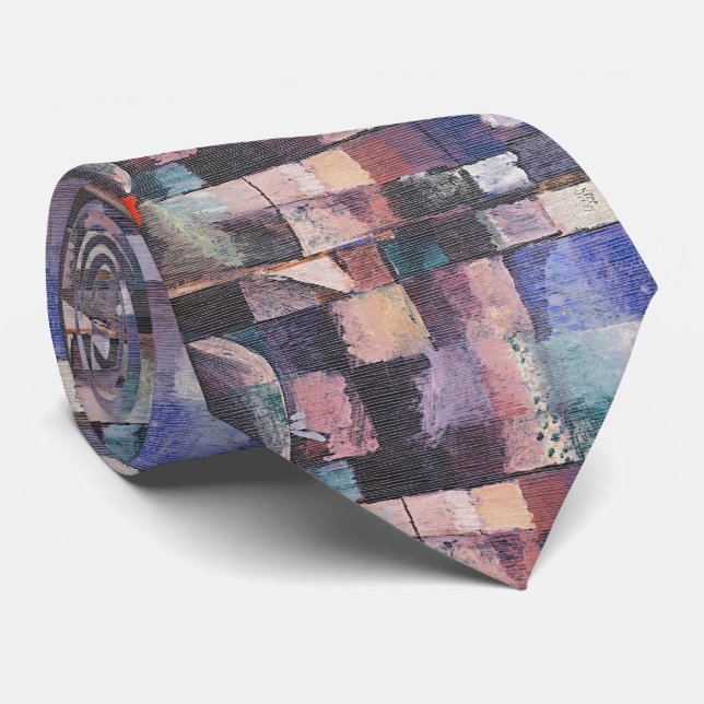 Gravata Mosaico Klee – Geometria Suave (Rolled)