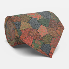 Gravata Mosaico Oriental – Geometria Vintage