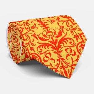 Gravata Motif vitoriano em laranja