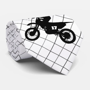 Gravata Motocross Racing em Black Check Necktie