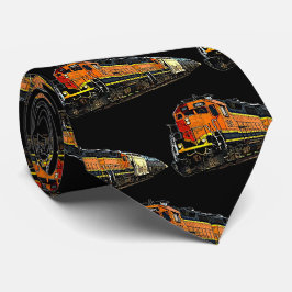 Gravata Motor de locomotiva a diesel de laranja
