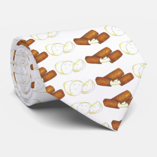 Gravata Mozzarella Queijos Pintados Foodie Tie Comida