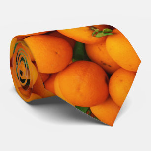 Gravata Muitas Laranjas com Folhas