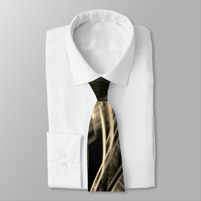 Gravata Muitos tortos parecem pinheiros queimados com enta (Amarrado)