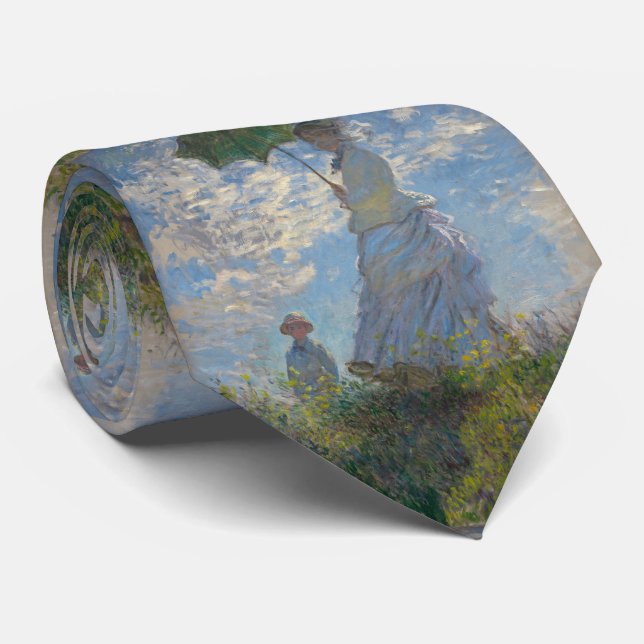 Gravata Mulher com parasol Claude Monet (Rolled)