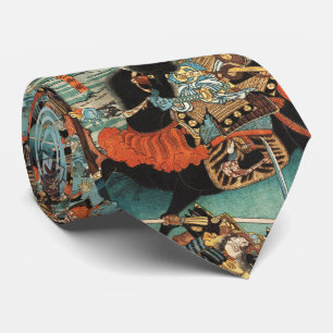 GRAVATA MULHER SAMURAI TOMOE GOZEN HORSEBACK NA BATALHA