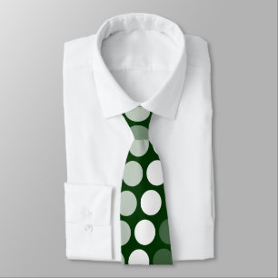 Gravata MultiBolinhas verde e branca
