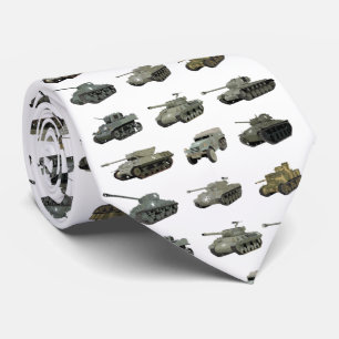 Gravata Múltiplos tanques WW2 americanos e veículos blin