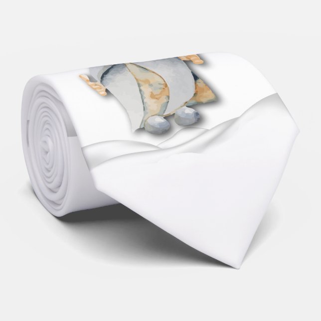 Gravata Mumbas escandinavos subindo gnomo e neve (Rolled)