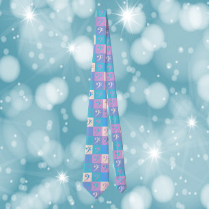 Gravata Music Bass Clef Pattern Pastel