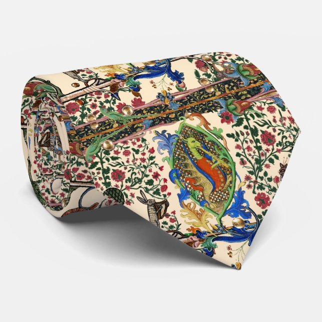 GRAVATA MÚSICA BESTIÁRIA MEDIEVAL ESTRANHA,DRAGON JOGANDO  (Rolled)