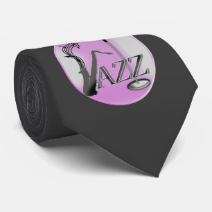 Gravata Música Jazz do Jogador Saxofone