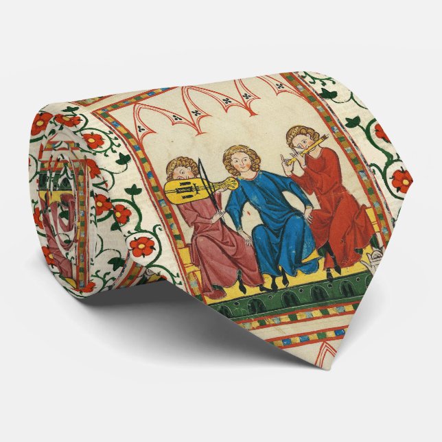 GRAVATA MÚSICA MÉDIA E MÚSICOS, MINIATURA ANTI-QUE (Rolled)