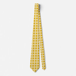 Gravata Mustard Yellow Heart Plaid Retro Color Neck Tie