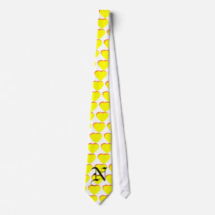 Gravata "N" Casamento Vermelho Amarelo Coração Convite O M