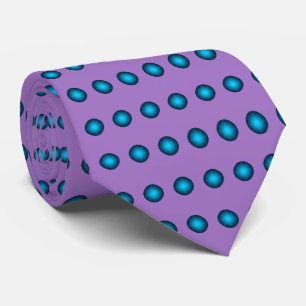 Gravata Na moda azul Bolinhas w. Fundo da lavanda