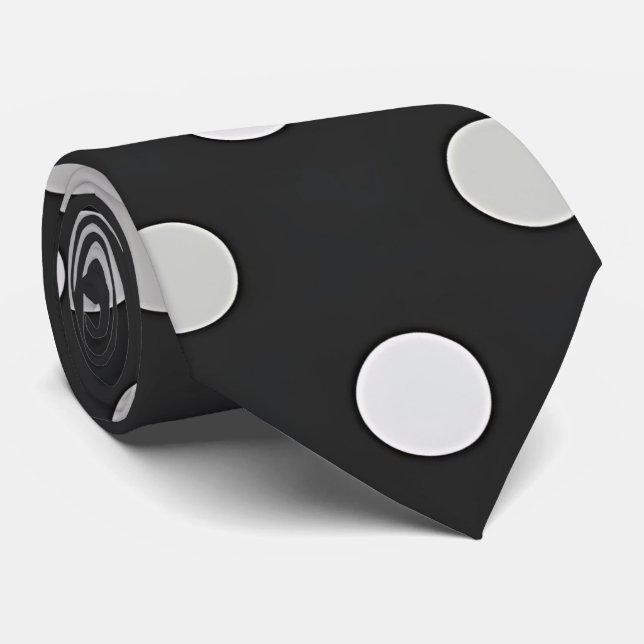 Gravata Na moda Black Dot Neck tie (Rolled)