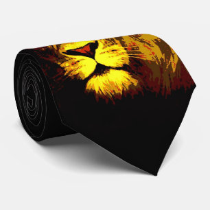 Gravata Na moda Modern Lion Pop Art