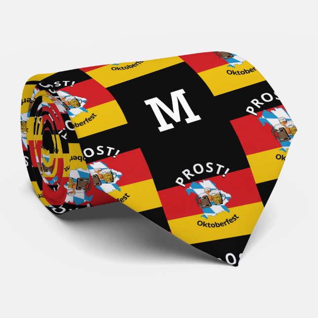 Gravata Na moda Monograma de Cerveja OKTOBERFEST (Rolled)