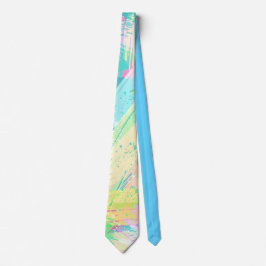 Gravata Na moda Pale Pastel Colors Abstrato