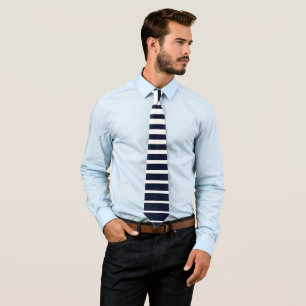 Gravata Na moda preto e branco com faixas de monograma
