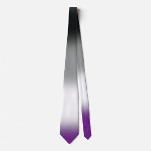 Gravata Na moda Unisex Asexual Pride Tie, Ace Flag Tie