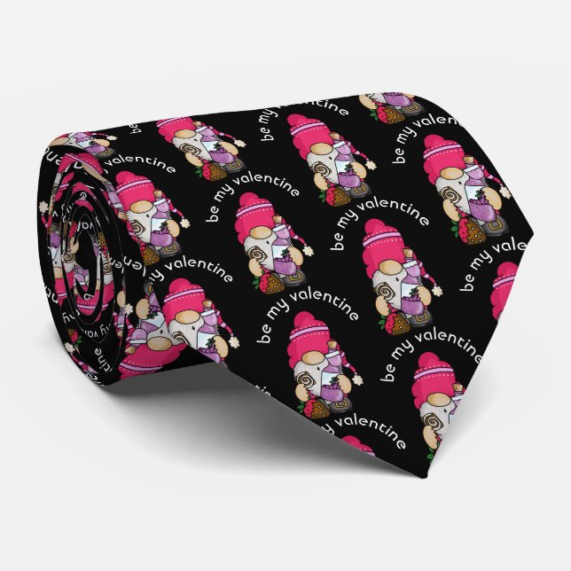 Gravata Namorados Gnome e vinho (Rolled)