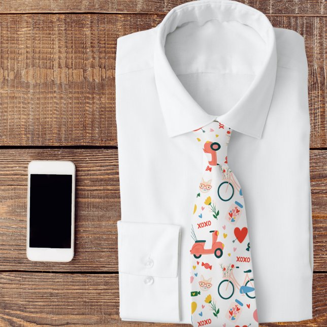 Gravata Namorados XOXO Personalizáveis (Criador carregado)