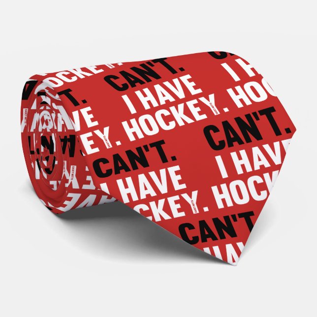 Gravata Não posso ter uma desculpa engraçada de hóquei em  (Rolled)