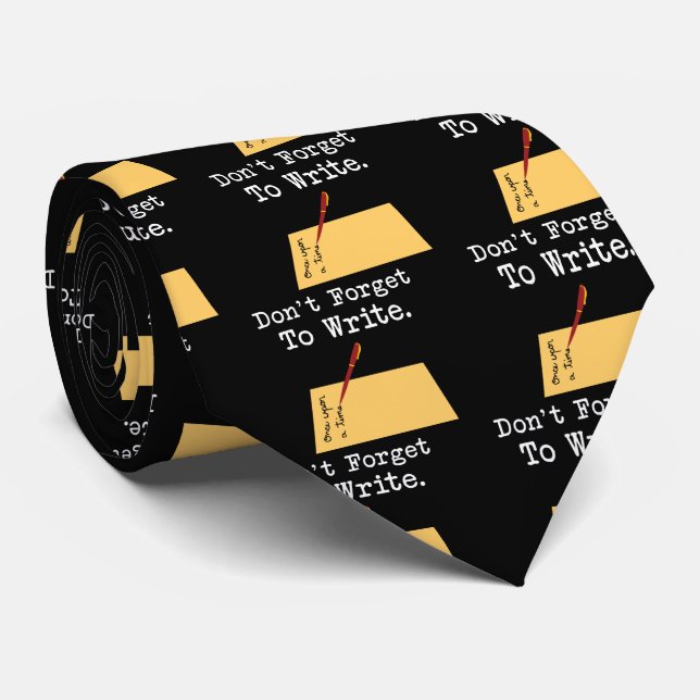 Gravata Não se esqueça de escrever (Rolled)
