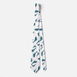 Gravata Narwhal Pattern Neck Tie